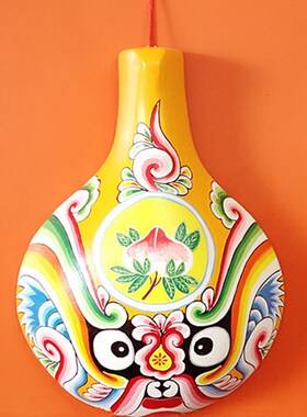 鼎麓 民间工艺品 手绘马勺脸谱 宝鸡社火脸谱 陕西文化艺术品挂件