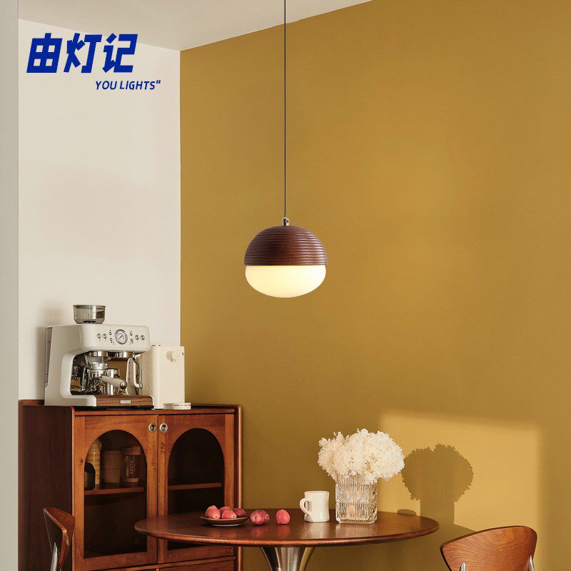 由灯记中古风卧室床头吊灯可升降复古侘寂风实木吧台衣帽间小吊灯,淘宝优惠券,粉丝福利购,淘宝优惠卷