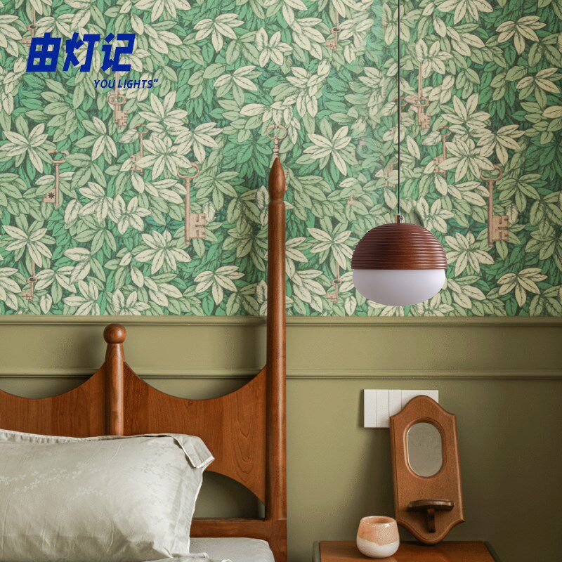 由灯记中古风卧室床头吊灯可升降复古侘寂风实木吧台衣帽间小吊灯,淘宝优惠券,粉丝福利购,淘宝优惠卷