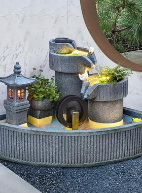 皇礼庭院花园别墅户外假山循环水流水摆件鱼池装饰造景新中式景观