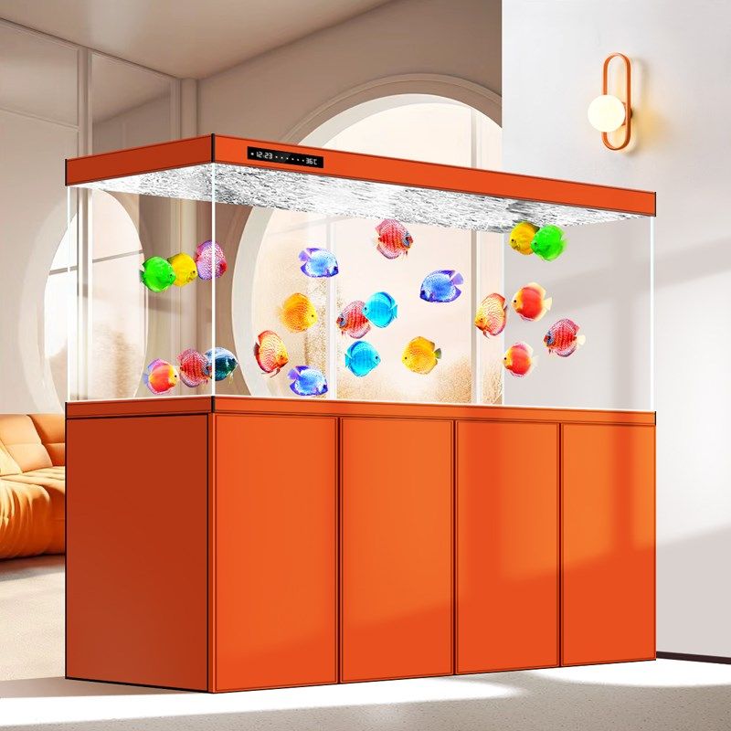 无管件鱼缸客厅家用超白玻璃水族箱大型底滤屏风玄关隔断2025新款,淘宝优惠券,粉丝福利购,淘宝优惠卷