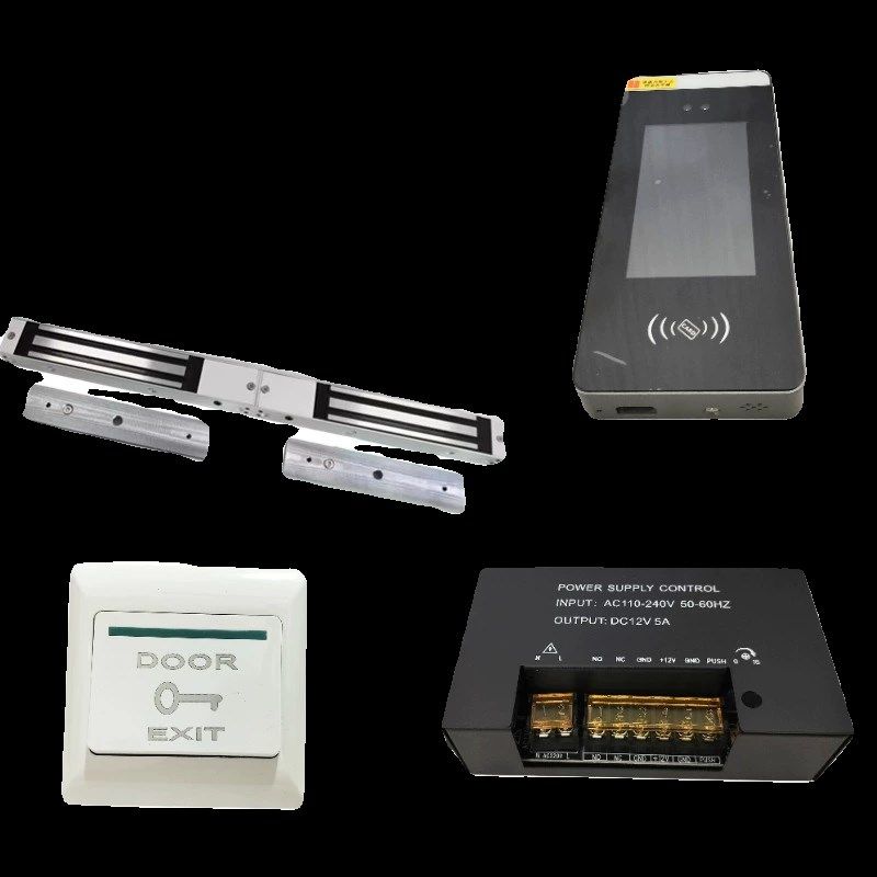 Glass Guard X125 face recognition access control machine office attendance card access control all-in-one machine magnetic lock double door