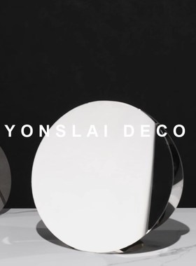 现代极简售楼处展厅金属镜面创意摆件家居样板房间电视柜软装饰品