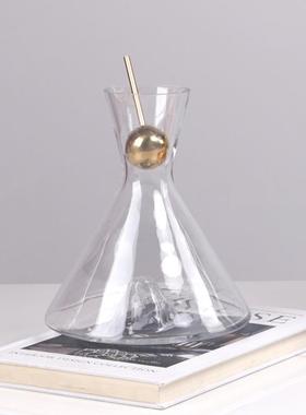 样板房透明酒具酒壶摆件售楼处酒柜饰品软装摆件磨砂水壶装饰品