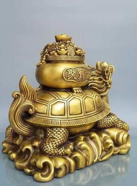 杨铜记 铜龙龟 聚宝盆龙龟 客厅办公室摆件 金龟送宝