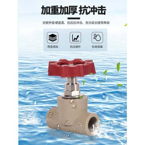 ppr升降式截止阀4分20水管开关25pe管加厚阀门32止水阀门配件大全 - 图0