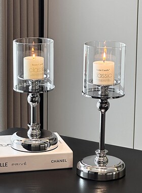 蜡烛烛台轻奢高档家居电视柜酒柜装饰玄关客厅P摆件现代办公室高