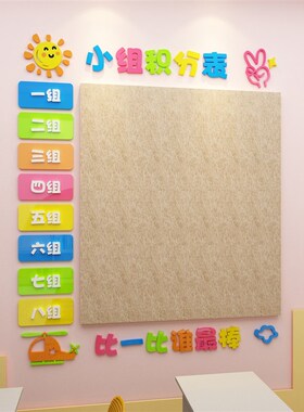 毛毡墙贴面学生儿童积分表榜小学班级文化墙布置装饰教室组评比栏