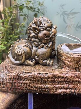 生态缸造景古法养鱼循环流水摆件客厅庭院花园鱼缸装饰过滤配件