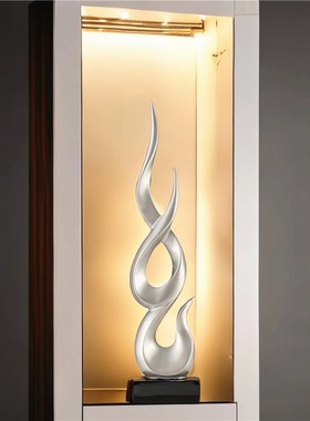 酒店大堂客厅壁龛装饰品工艺品酒柜高廋细长竖款大号玄关艺术摆件