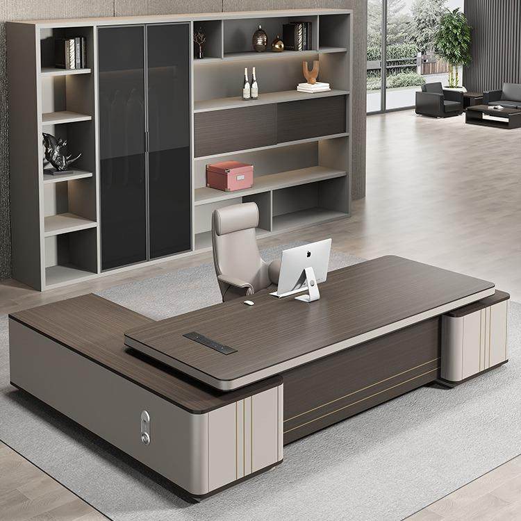 高端总裁桌老板办公室大班台办公桌简约大气双柜单人办公桌椅组合,淘宝优惠券,粉丝福利购,淘宝优惠卷