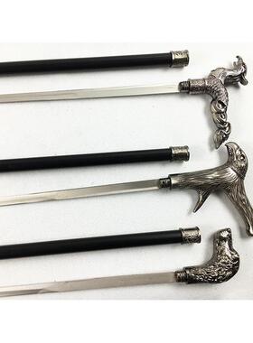 动物手杖 全金属 拐杖剑道具拍摄 未开刃