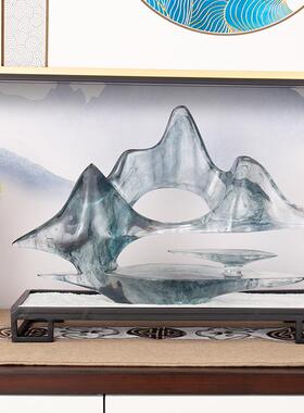 云山雾海摆件客厅玄关电视柜装饰品树脂工艺品山水山水意境装饰