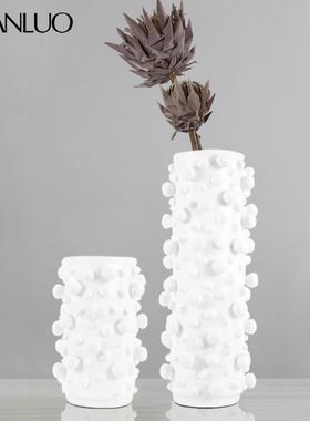 样板房间创意干花树脂花瓶摆件客厅简约现代居家桌面软装花瓶摆件