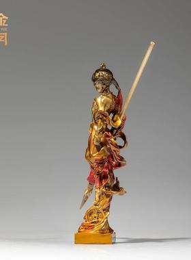 铜金岁月哪吒之仙童降世黄铜摆件哪吒神话人物铜工艺品家居铜装饰
