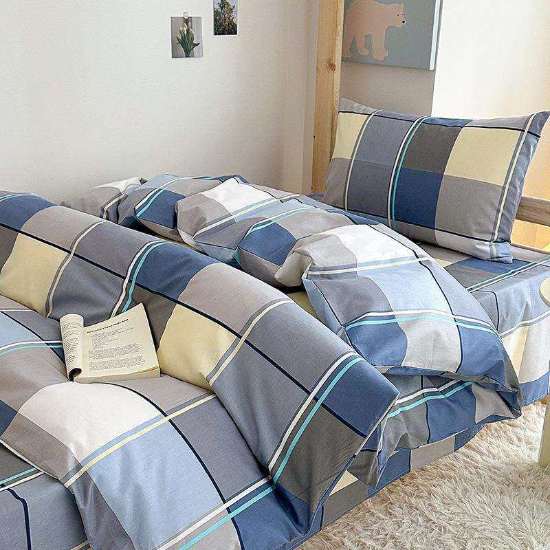 开学被子六件套全棉格子学生宿舍上下铺三件套多件套纯棉床上用品,淘宝优惠券,粉丝福利购,淘宝优惠卷