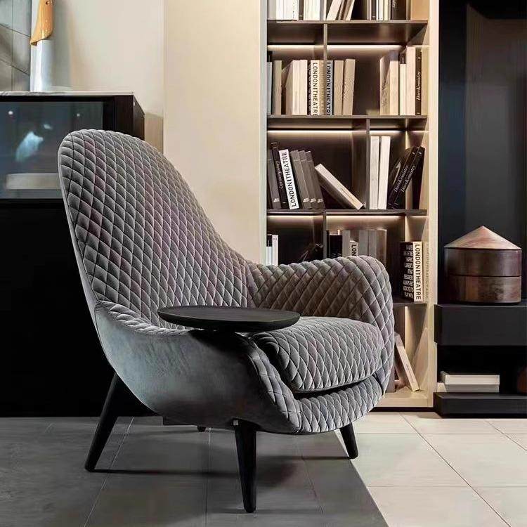 北欧轻奢家用阳台卧室单人沙发椅酒店别墅高端设计布艺网红老虎椅,淘宝优惠券,粉丝福利购,淘宝优惠卷