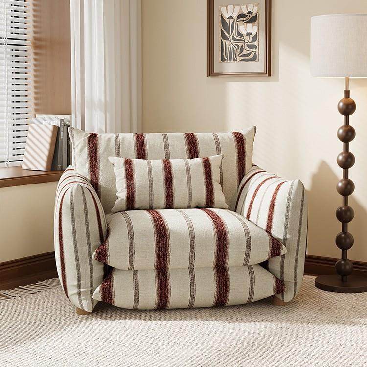 中古风单人沙发椅慵懒法式复古客厅阳台休闲设计师懒人沙发,淘宝优惠券,粉丝福利购,淘宝优惠卷