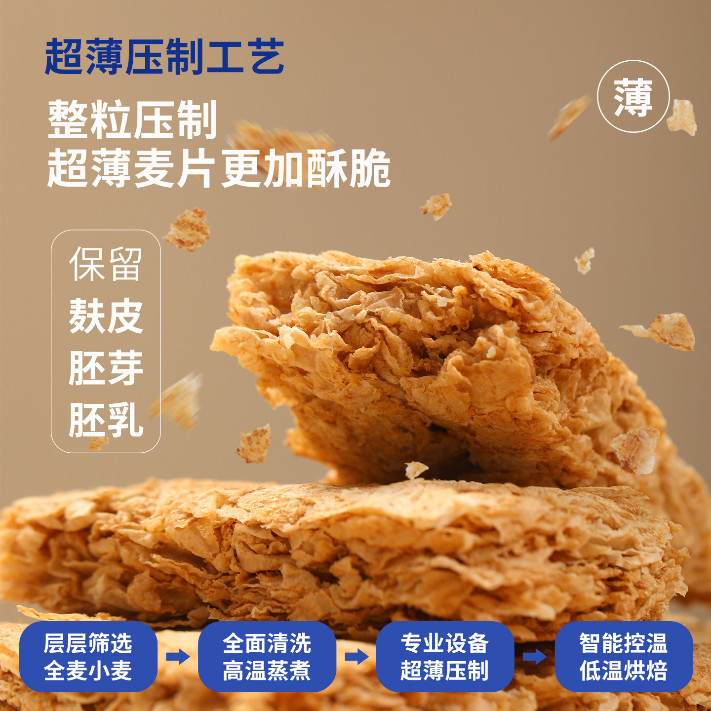 【新日期】全麦脆燕麦片全谷物健身代餐块棒饼干低脂即食0添加糖