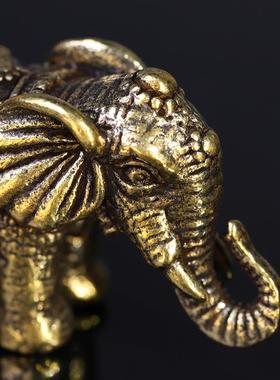 铜象摆件纯铜吉祥水象大象吉祥如意家居装饰 茶具 纯铜茶宠