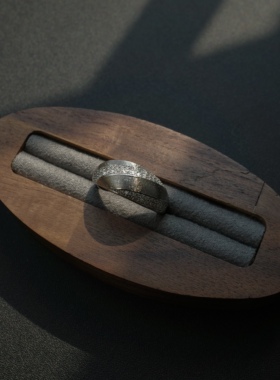 ZeroKo vintage 钻石裂缝戒指女小众设计感戒指女高级感钻戒中古