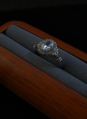 ZeroKo 【新年礼物】中古爆闪鸽子蛋老钱风戒指戒指女小众设计