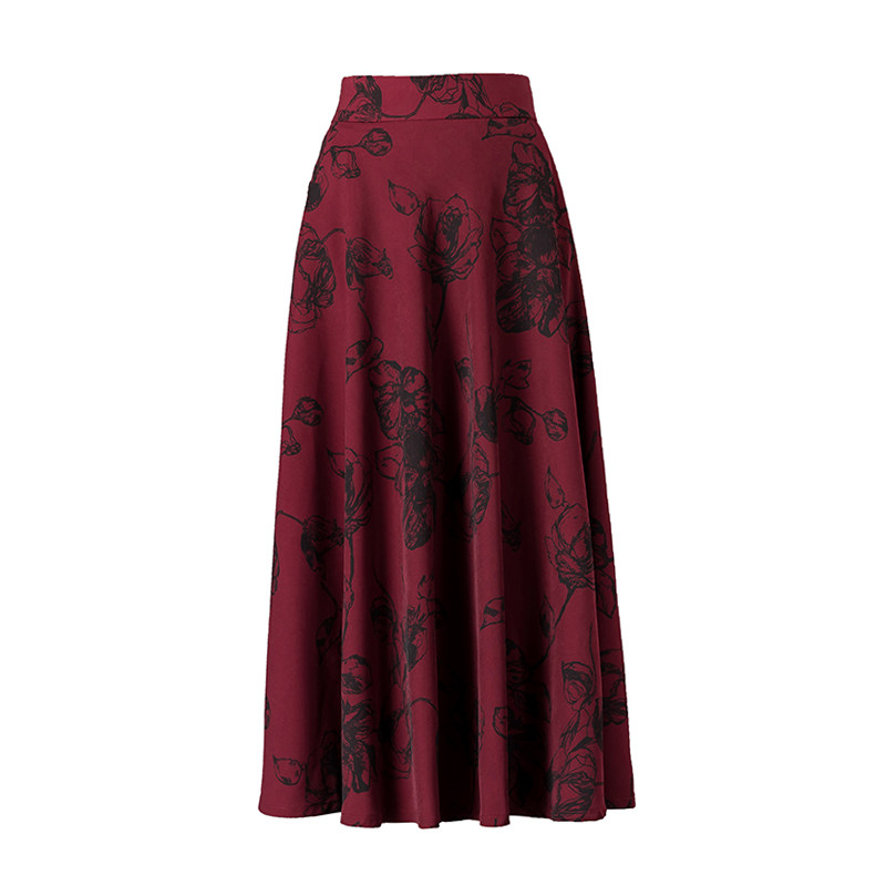 2025秋冬季新款复古印花半身长裙女高腰大摆跳舞裙女大码半身裙子,淘宝优惠券,粉丝福利购,淘宝优惠卷