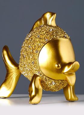 北欧家居客厅电视柜酒柜装饰品摆件ins室内玄关工艺品鱼简约摆设