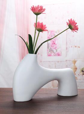 北欧创意插花花瓶家居客厅卧室软装装饰品简约抽象艺术摆设造型