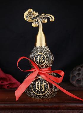 铜工艺品铜摆件黄铜葫芦金钱葫芦家居摆件开业庆典摆件