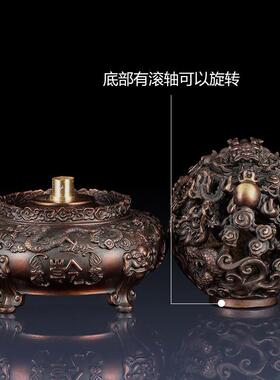 纯黄铜九转乾坤鼎摆件办公室家居客厅装饰铜制工艺品九转乾坤摆件