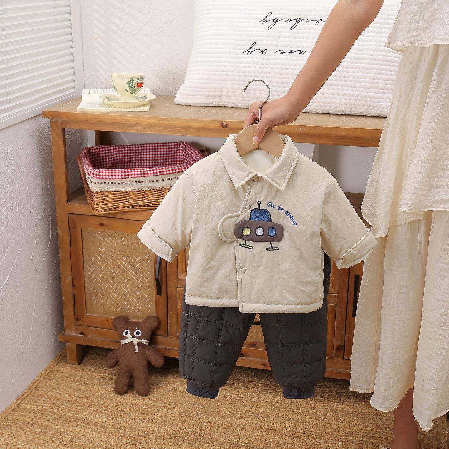 2026新款男宝宝秋冬套装冬季一岁婴儿衣服冬装外套裤子加绒两,淘宝优惠券,粉丝福利购,淘宝优惠卷