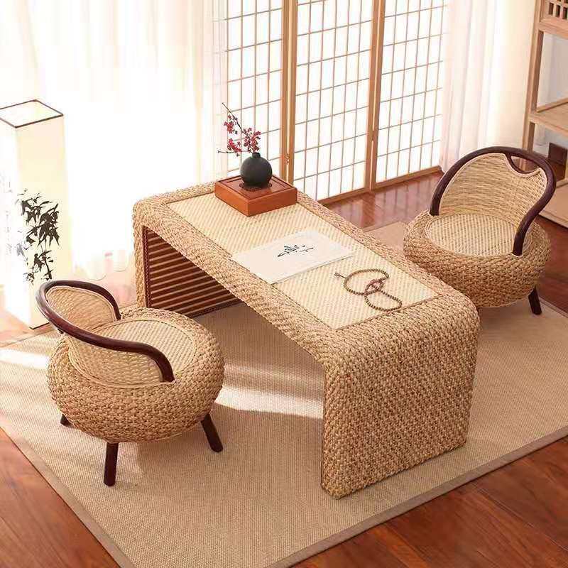 藤编客厅小茶几阳台茶桌简约桌椅组合榻榻米茶几草编桌子禅意炕桌,淘宝优惠券,粉丝福利购,淘宝优惠卷