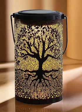 跨境太阳能铁艺镂空创意摆件厂家庭院装饰花园装饰阳台露台灯