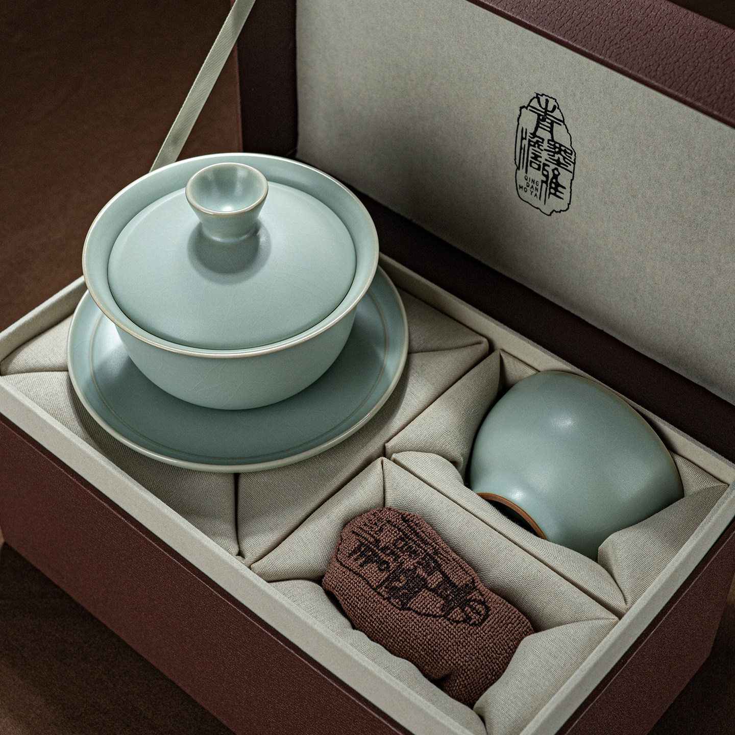 汝窑三才盖碗茶杯套装景德镇家用泡茶碗陶瓷功夫茶具汝瓷礼品青瓷,淘宝优惠券,粉丝福利购,淘宝优惠卷