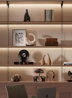 中古风侘寂办公室茶室高级感家居装饰品小众复古实木家具书房摆件