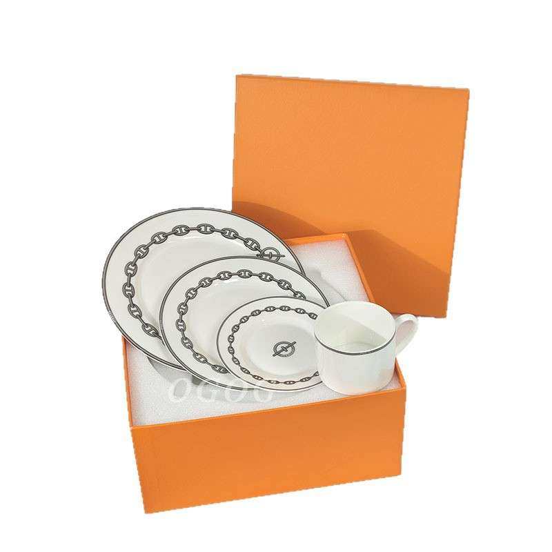 灰色铁链骨瓷牛排糕点西餐盘餐具网红下午茶杯咖啡杯家用简约杯碟,淘宝优惠券,粉丝福利购,淘宝优惠卷