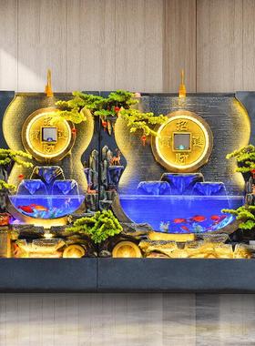 水幕墙流水屏风假山喷泉循环水办公水景装饰招财客厅落地摆件