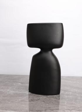 简约现代黑白花器外星人样板房售楼部家居客厅创意花插软装饰品