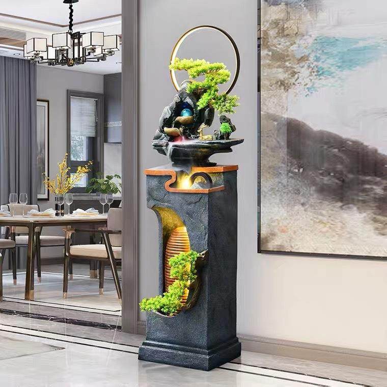 假山循环流水喷泉摆件家居现代创意电视柜旁边玄关客厅办公室招财,淘宝优惠券,粉丝福利购,淘宝优惠卷