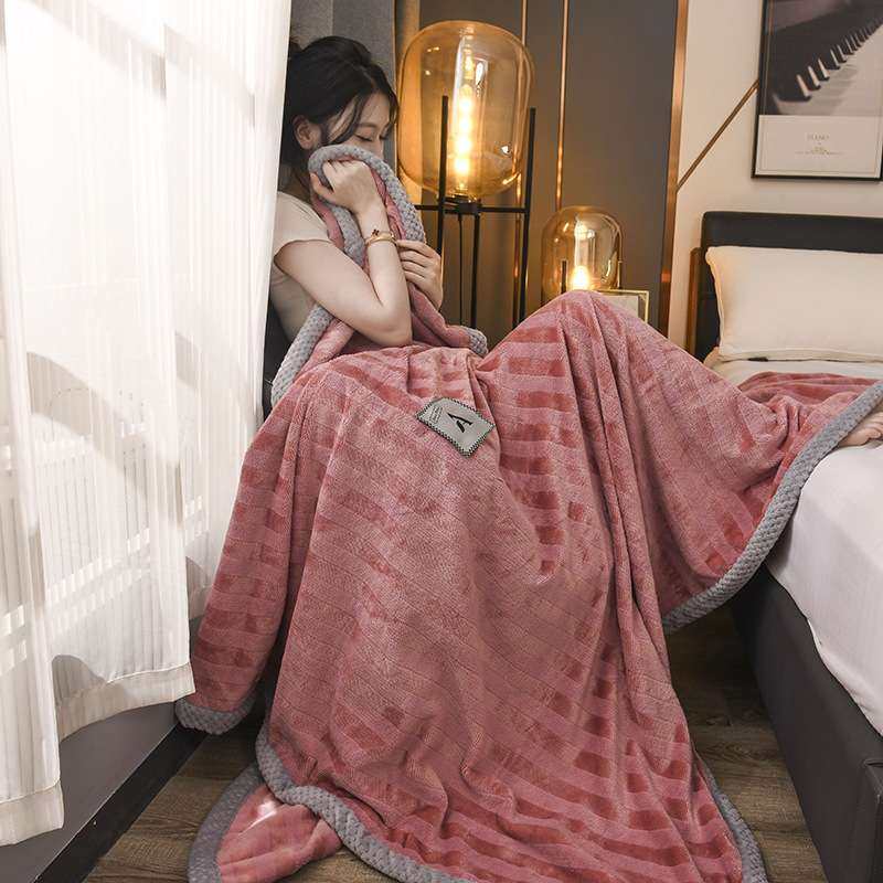 纯色彩贝绒休闲毛毯儿童睡觉毯子办公室家用睡觉盖腿多功能盖毯,淘宝优惠券,粉丝福利购,淘宝优惠卷