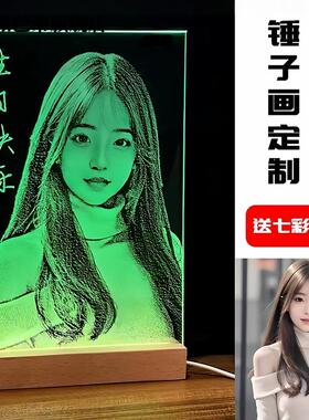 非遗琉璃锤子画定制情侣礼物