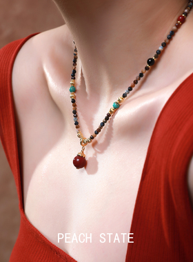 PEACHSTATE天然石串珠项链