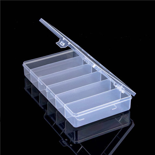 6 Grid Rectangular Storage Box PP Plastic Transparent Box Lu - 图1