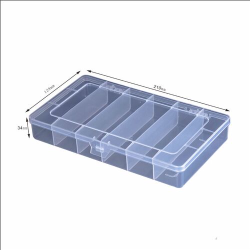 6 Grid Rectangular Storage Box PP Plastic Transparent Box Lu - 图3