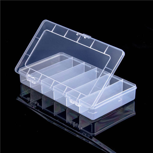 6 Grid Rectangular Storage Box PP Plastic Transparent Box Lu - 图0