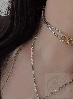 。Ins simple fashion double-layer clavicle Neckl female inla