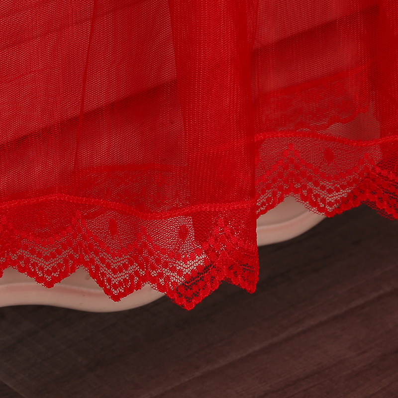 大红婚庆全包床头柜罩夹棉公主蕾丝花边防尘罩床头柜盖布小台布,淘宝优惠券,粉丝福利购,淘宝优惠卷