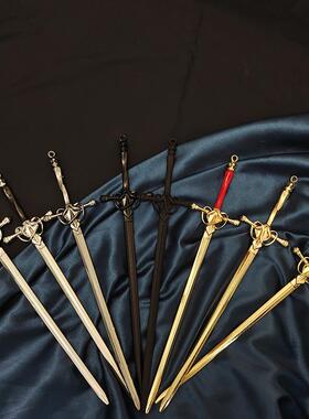 New Punk Ruby Pendant Sword Hairpin Chinese Simple Hair s fo