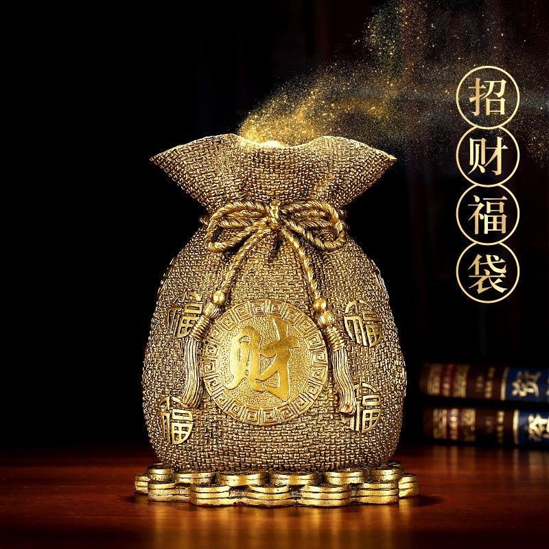 纯黄铜存钱罐储蓄罐钱袋摆件大号零钱罐办公室开业家居摆设客厅,淘宝优惠券,粉丝福利购,淘宝优惠卷